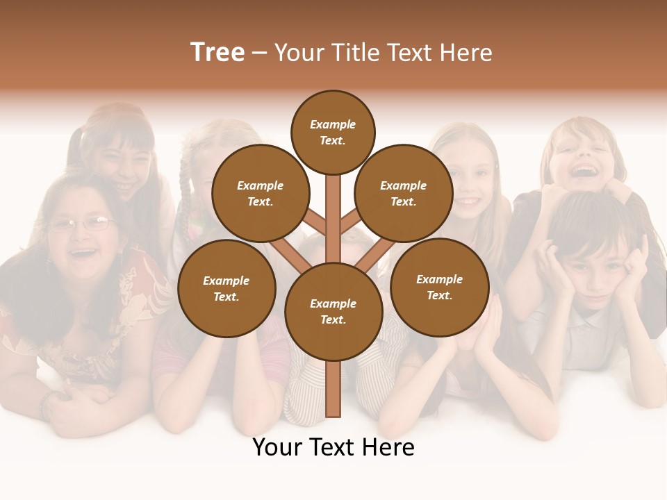A Group Of Children In The Photo PowerPoint Template