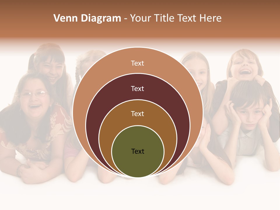 A Group Of Children In The Photo PowerPoint Template