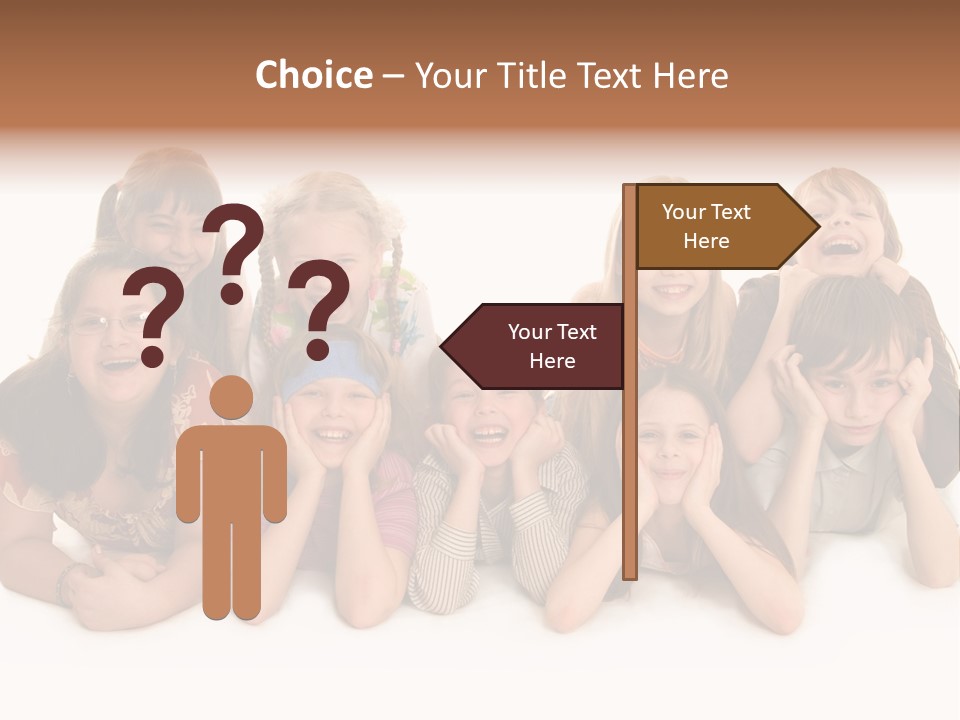 A Group Of Children In The Photo PowerPoint Template