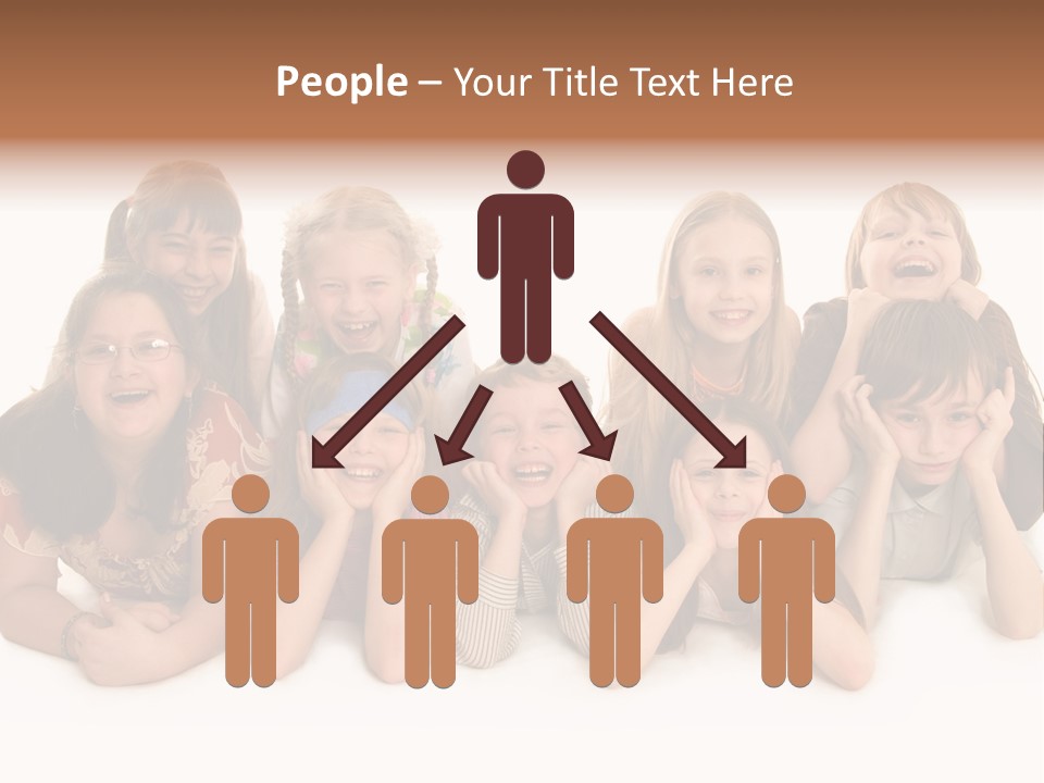 A Group Of Children In The Photo PowerPoint Template
