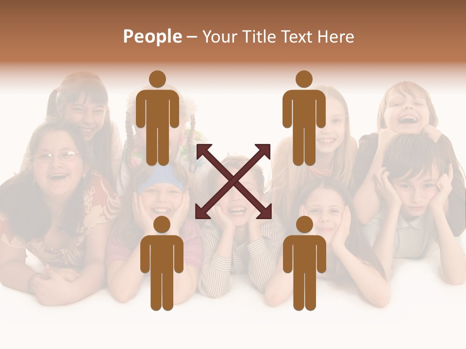 A Group Of Children In The Photo PowerPoint Template