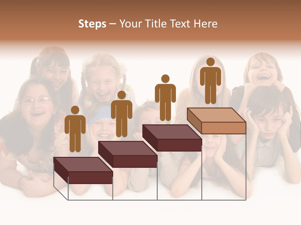 A Group Of Children In The Photo PowerPoint Template