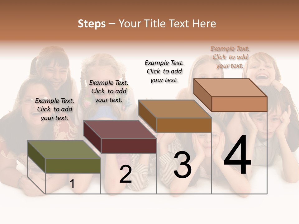 A Group Of Children In The Photo PowerPoint Template