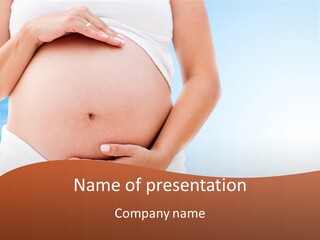 The Abdomen Of A Pregnant Woman PowerPoint Template