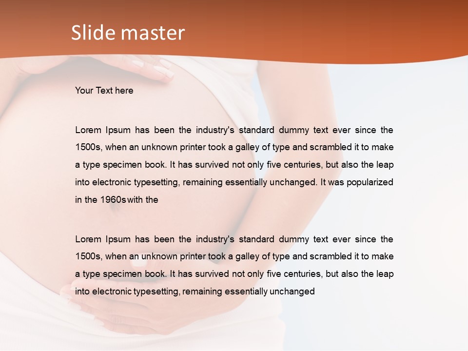 The Abdomen Of A Pregnant Woman PowerPoint Template