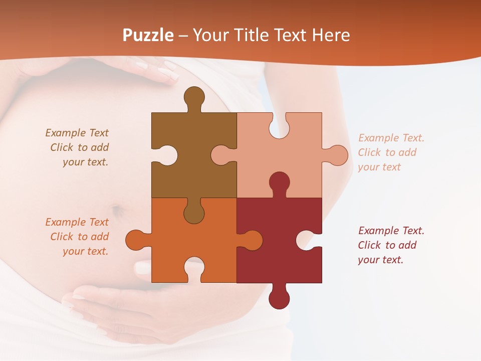 The Abdomen Of A Pregnant Woman PowerPoint Template