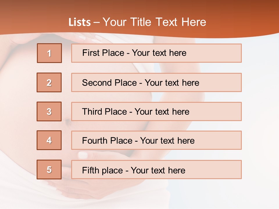 The Abdomen Of A Pregnant Woman PowerPoint Template