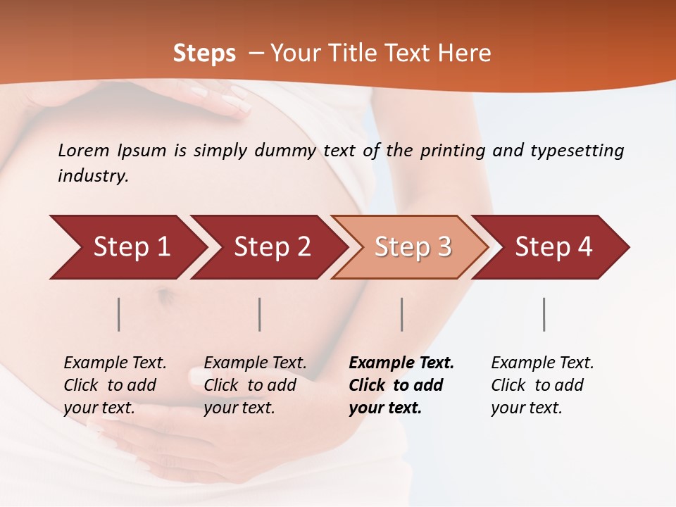 The Abdomen Of A Pregnant Woman PowerPoint Template