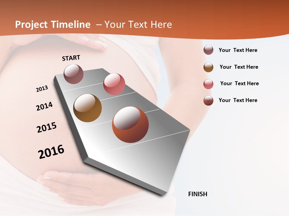 The Abdomen Of A Pregnant Woman PowerPoint Template