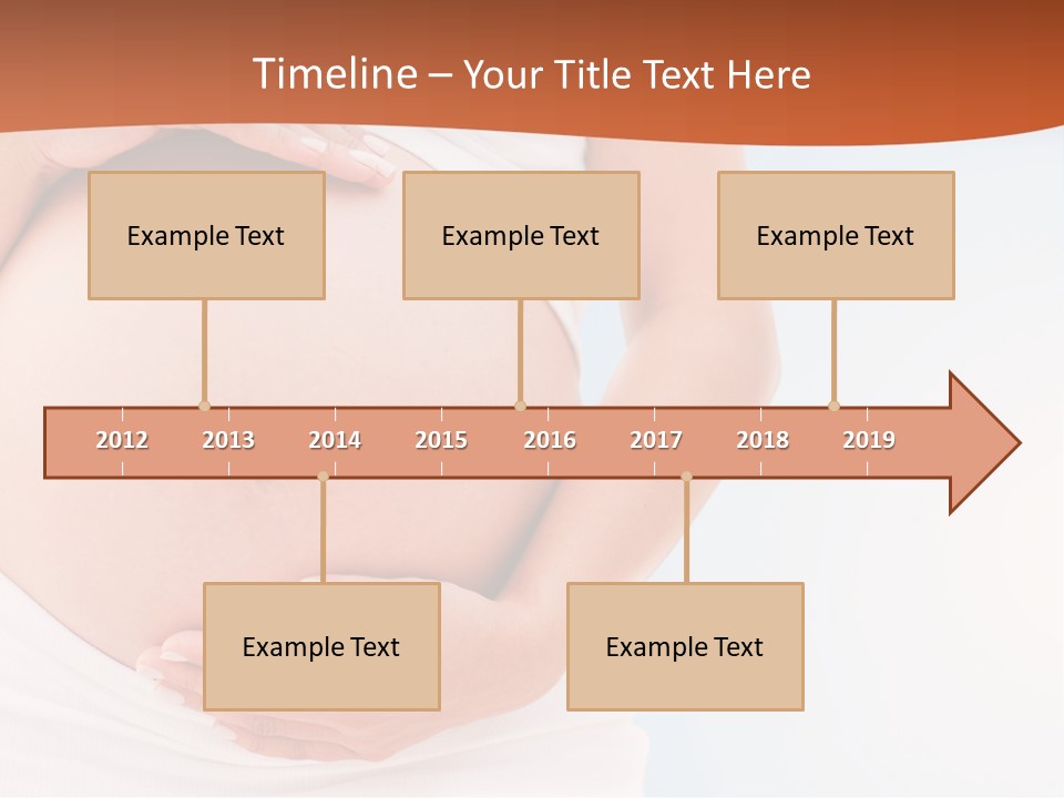 The Abdomen Of A Pregnant Woman PowerPoint Template