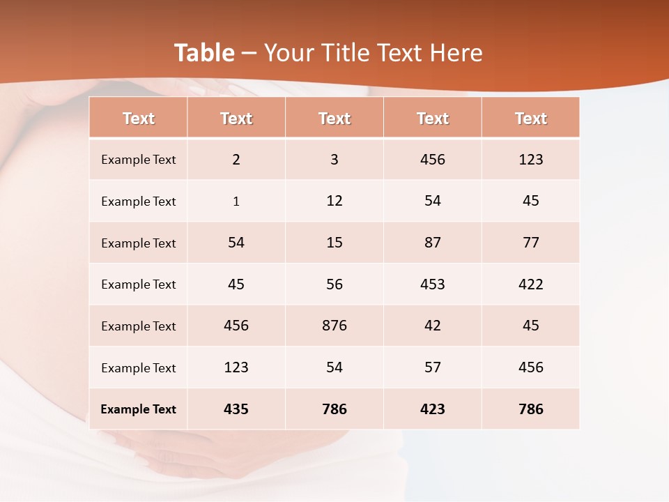 The Abdomen Of A Pregnant Woman PowerPoint Template