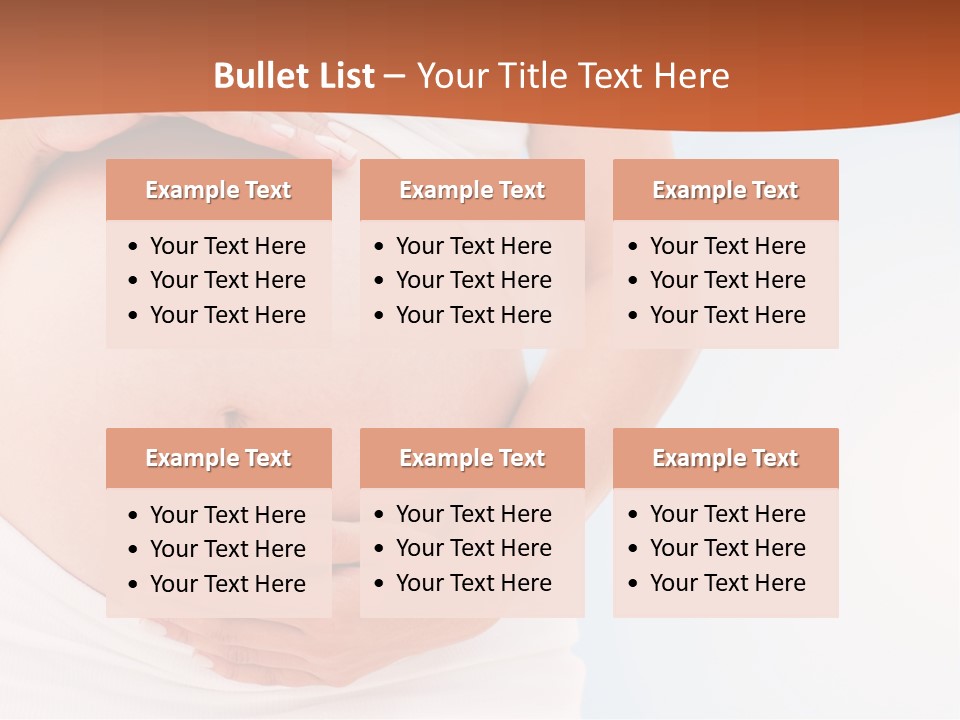 The Abdomen Of A Pregnant Woman PowerPoint Template