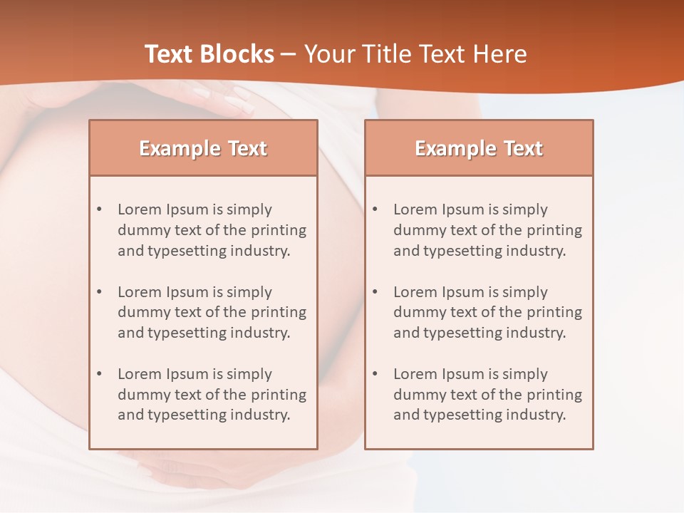 The Abdomen Of A Pregnant Woman PowerPoint Template