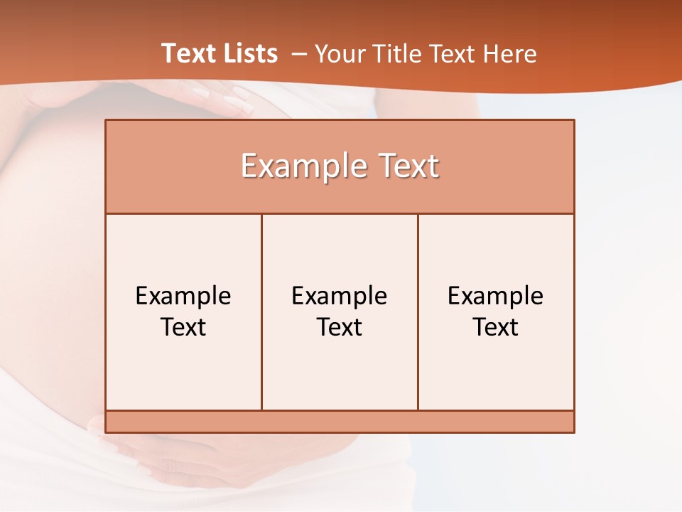 The Abdomen Of A Pregnant Woman PowerPoint Template