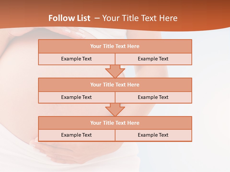 The Abdomen Of A Pregnant Woman PowerPoint Template