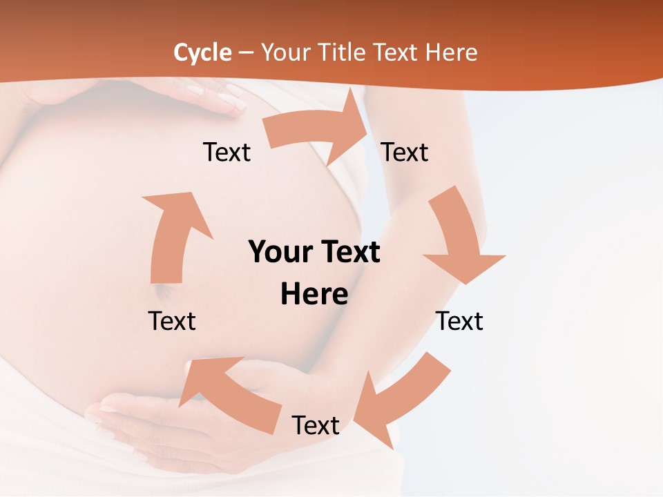 The Abdomen Of A Pregnant Woman PowerPoint Template