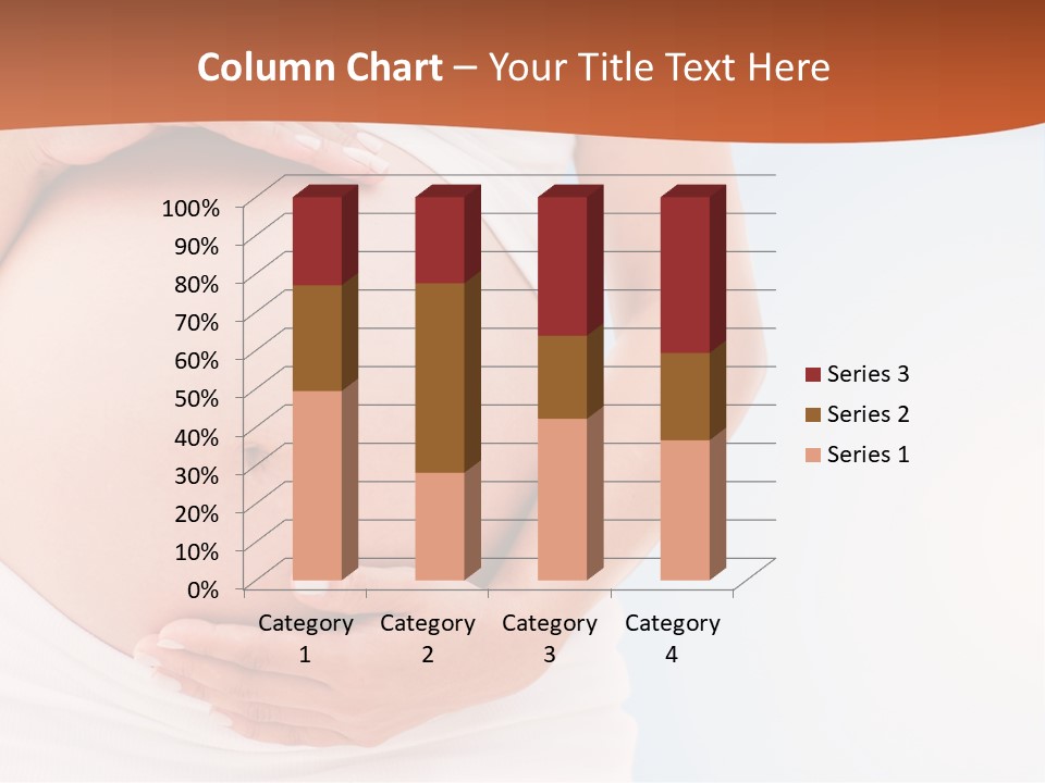 The Abdomen Of A Pregnant Woman PowerPoint Template