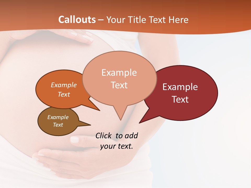 The Abdomen Of A Pregnant Woman PowerPoint Template