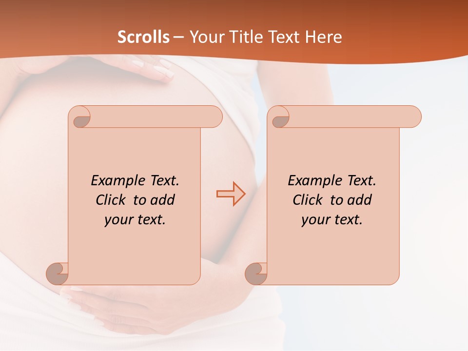 The Abdomen Of A Pregnant Woman PowerPoint Template