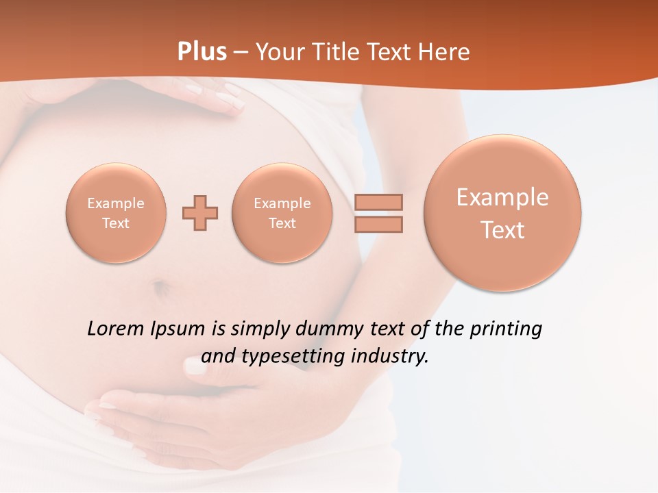The Abdomen Of A Pregnant Woman PowerPoint Template