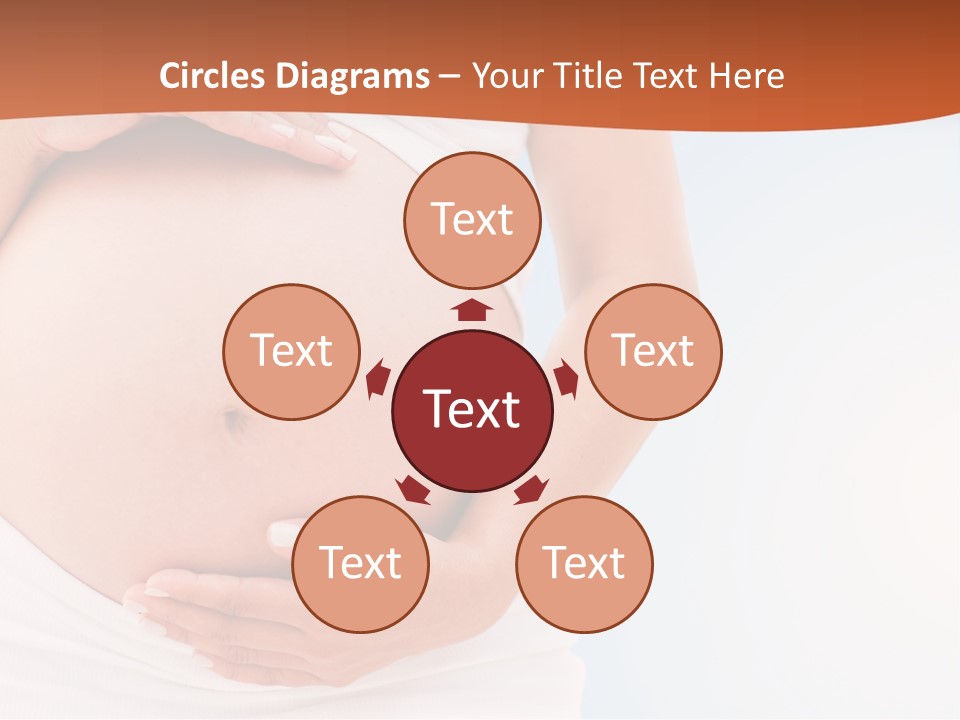 The Abdomen Of A Pregnant Woman PowerPoint Template