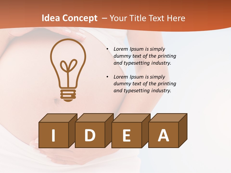 The Abdomen Of A Pregnant Woman PowerPoint Template