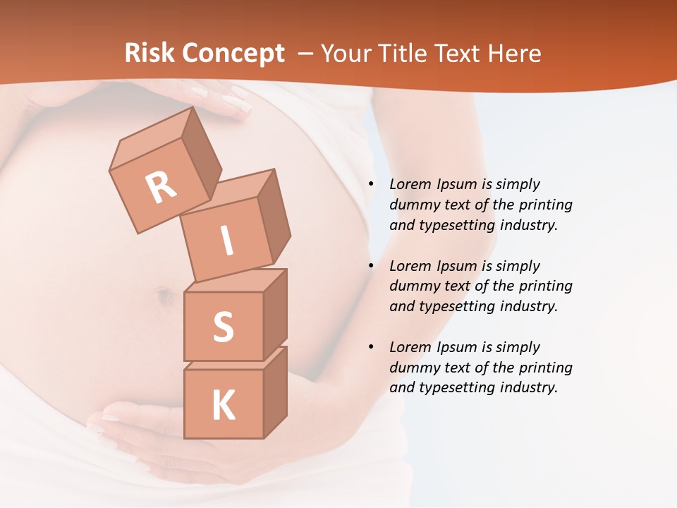 The Abdomen Of A Pregnant Woman PowerPoint Template