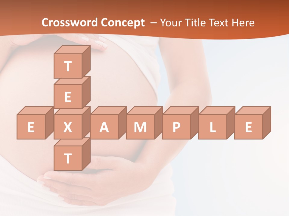 The Abdomen Of A Pregnant Woman PowerPoint Template