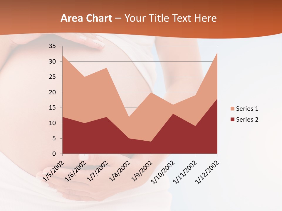 The Abdomen Of A Pregnant Woman PowerPoint Template