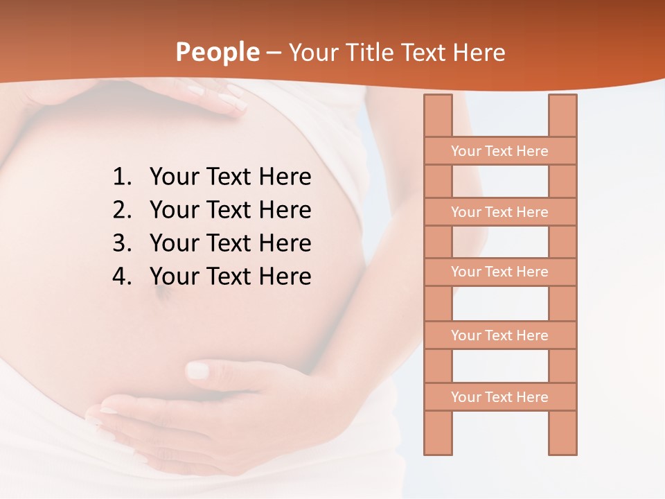 The Abdomen Of A Pregnant Woman PowerPoint Template