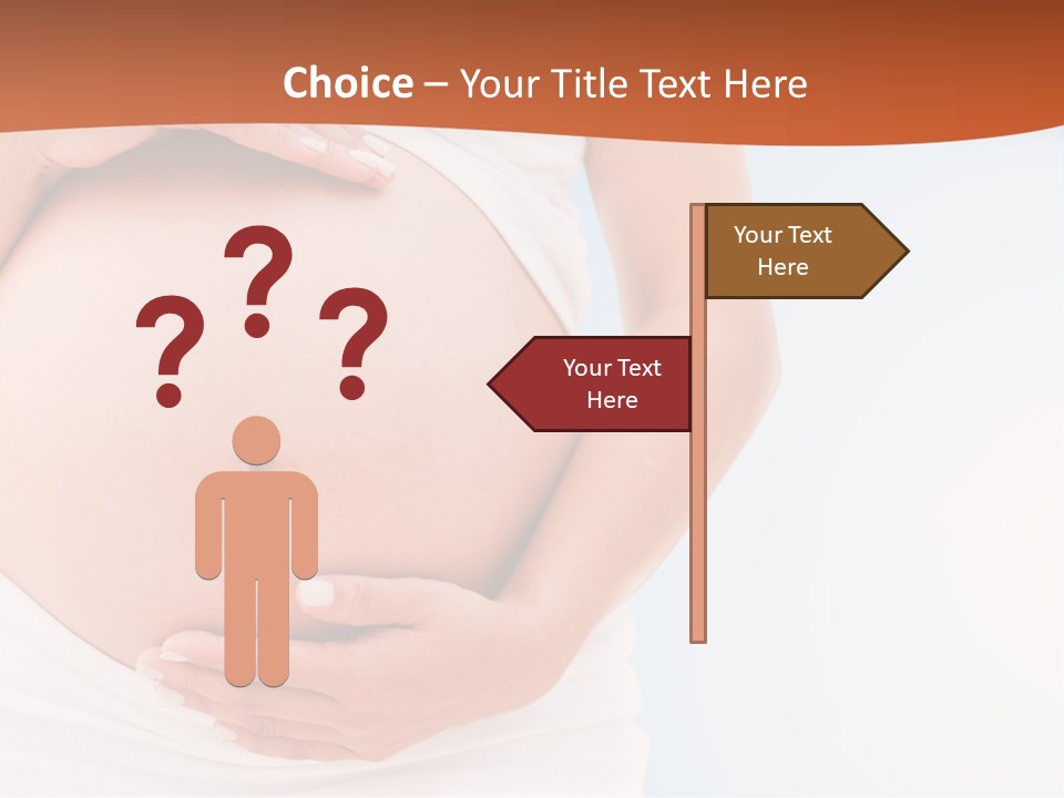 The Abdomen Of A Pregnant Woman PowerPoint Template