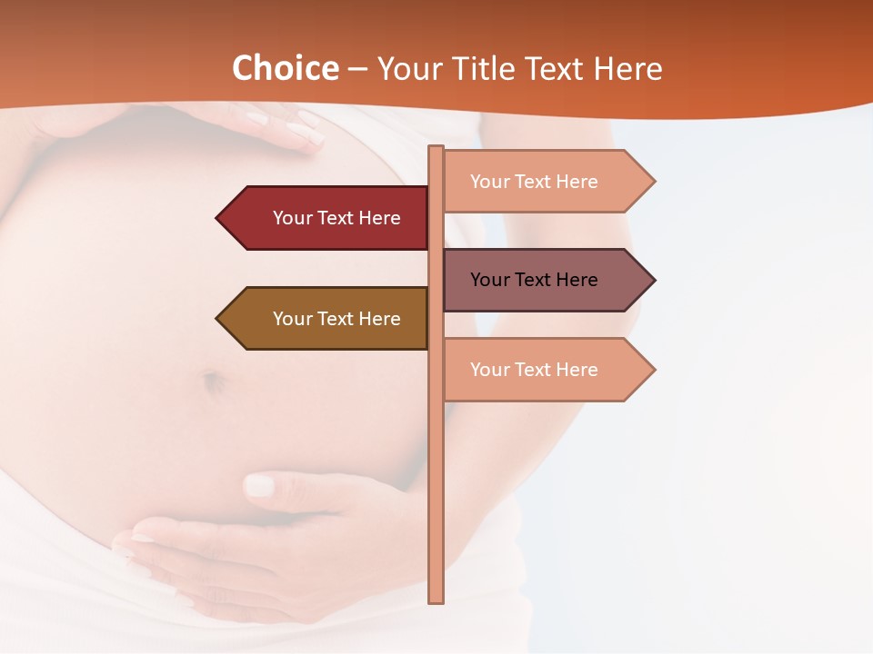 The Abdomen Of A Pregnant Woman PowerPoint Template