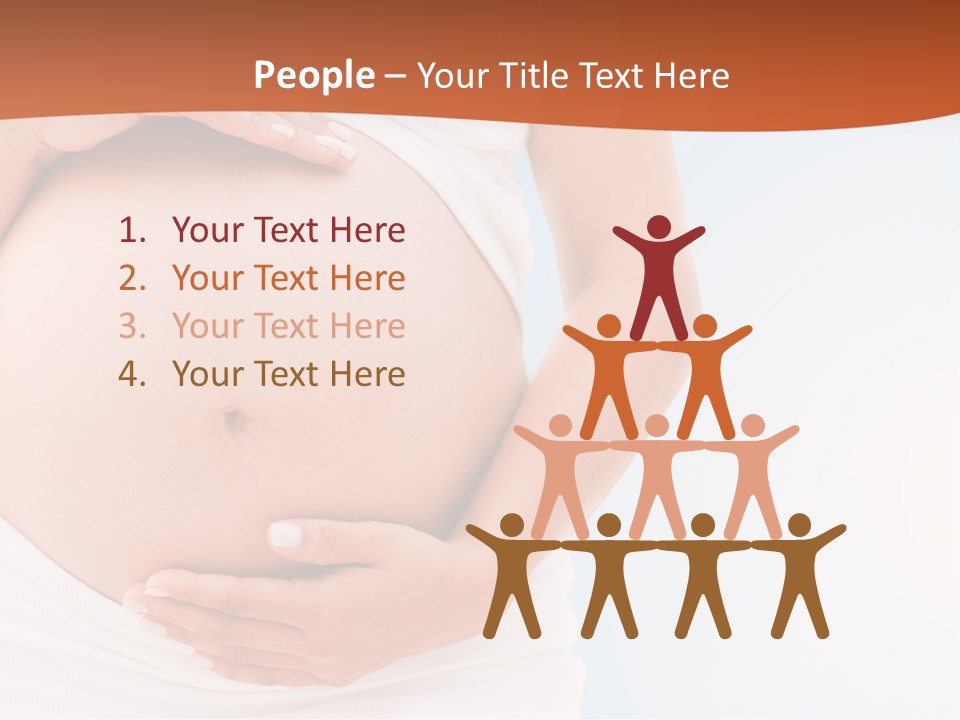 The Abdomen Of A Pregnant Woman PowerPoint Template