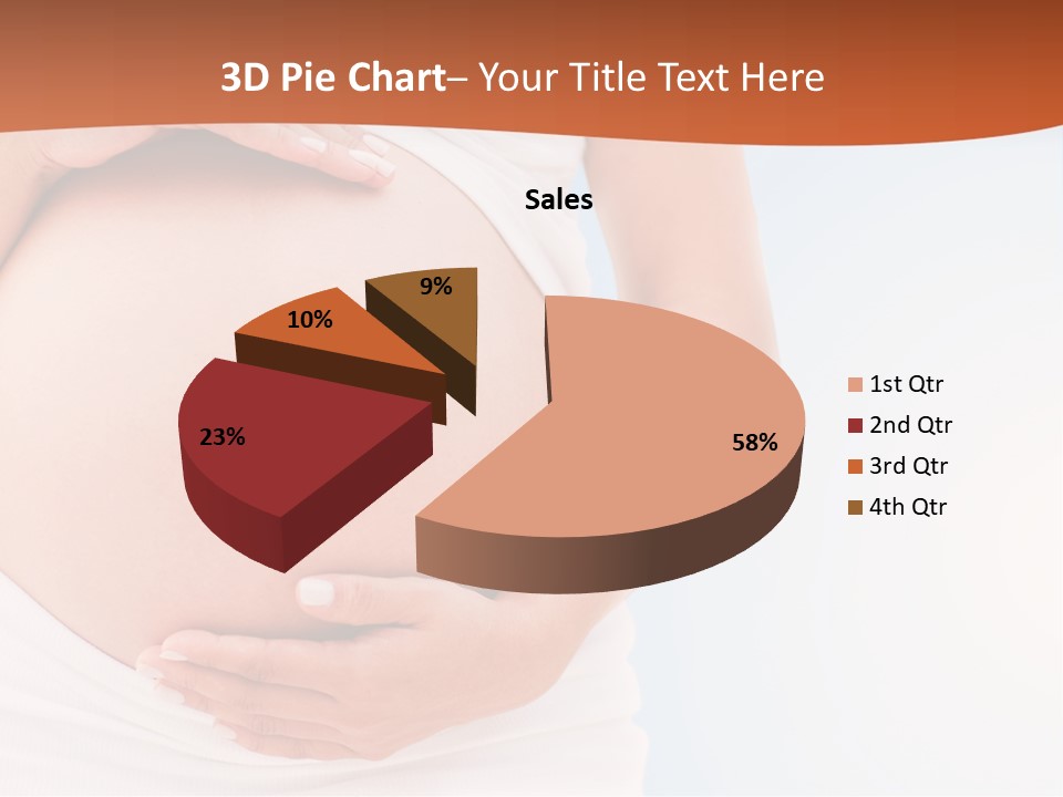 The Abdomen Of A Pregnant Woman PowerPoint Template