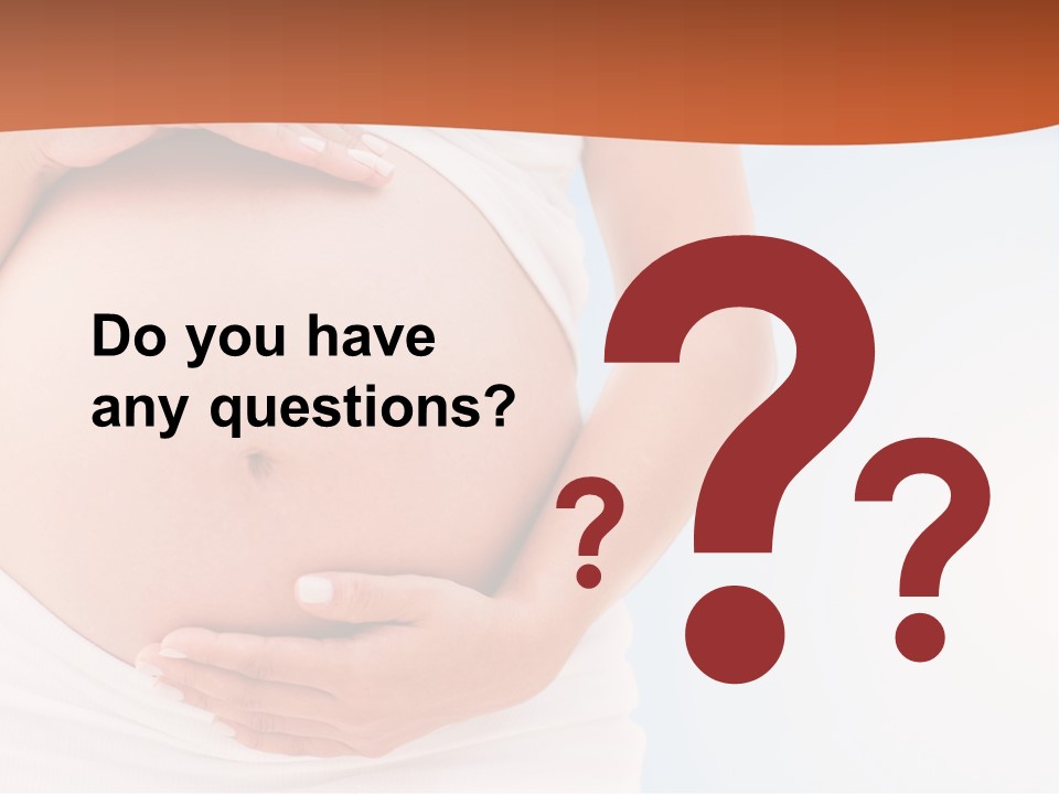 The Abdomen Of A Pregnant Woman PowerPoint Template