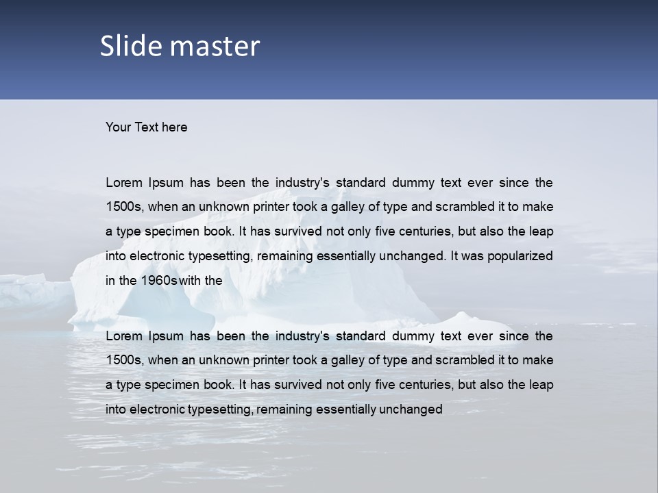 The Glut Of Ice Drifts By Sea PowerPoint Template