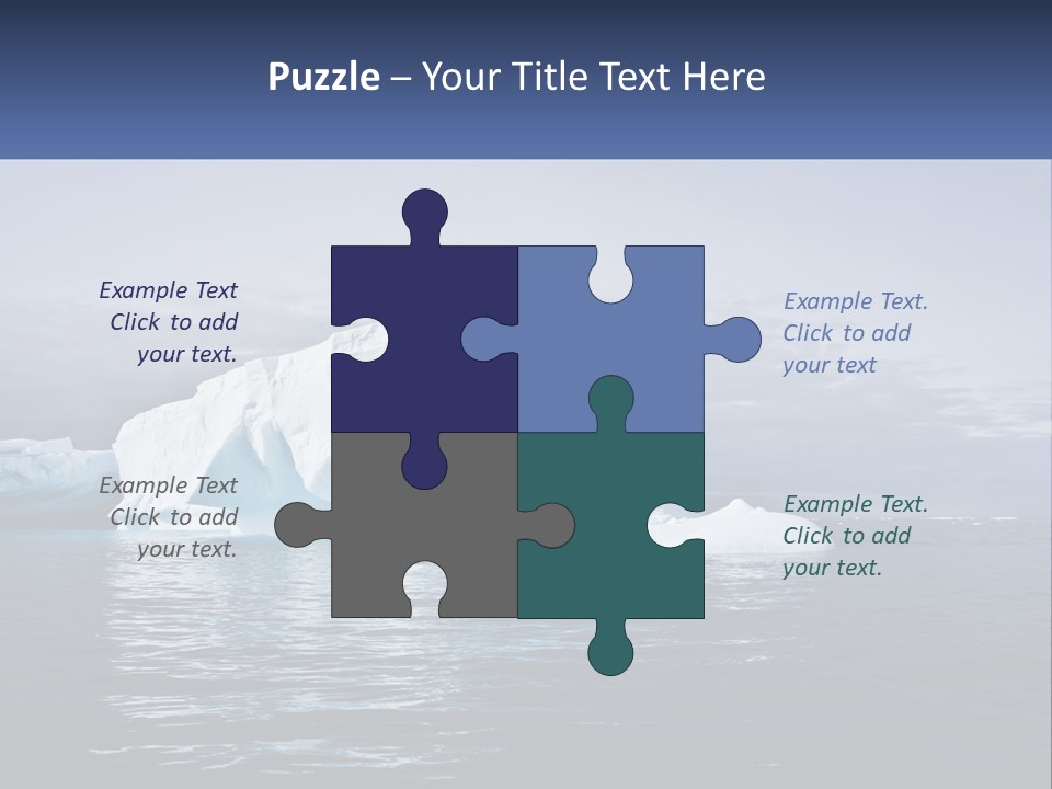 The Glut Of Ice Drifts By Sea PowerPoint Template