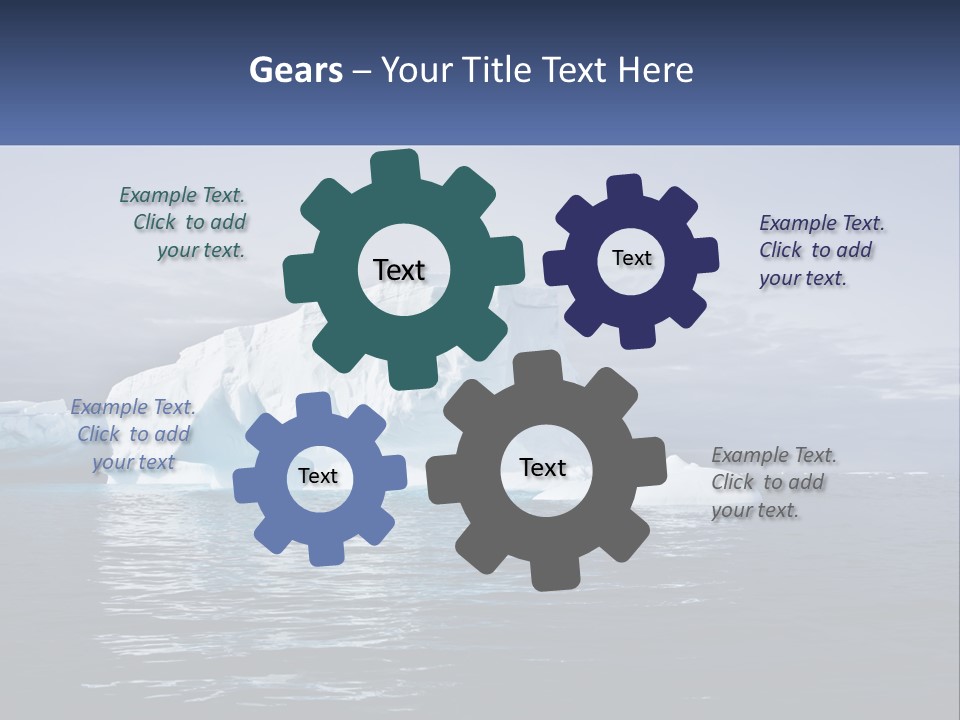 The Glut Of Ice Drifts By Sea PowerPoint Template