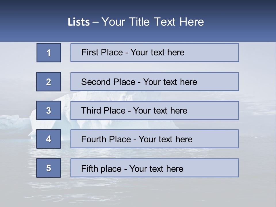 The Glut Of Ice Drifts By Sea PowerPoint Template