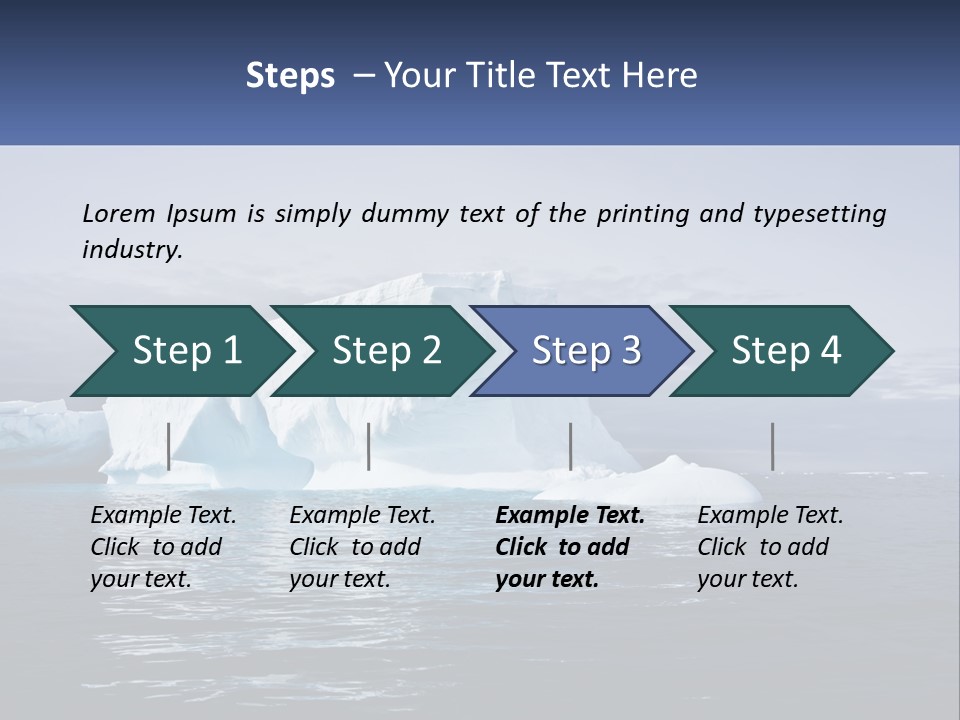The Glut Of Ice Drifts By Sea PowerPoint Template