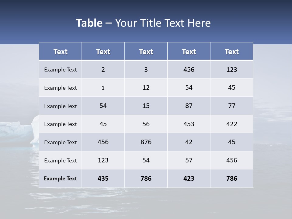 The Glut Of Ice Drifts By Sea PowerPoint Template