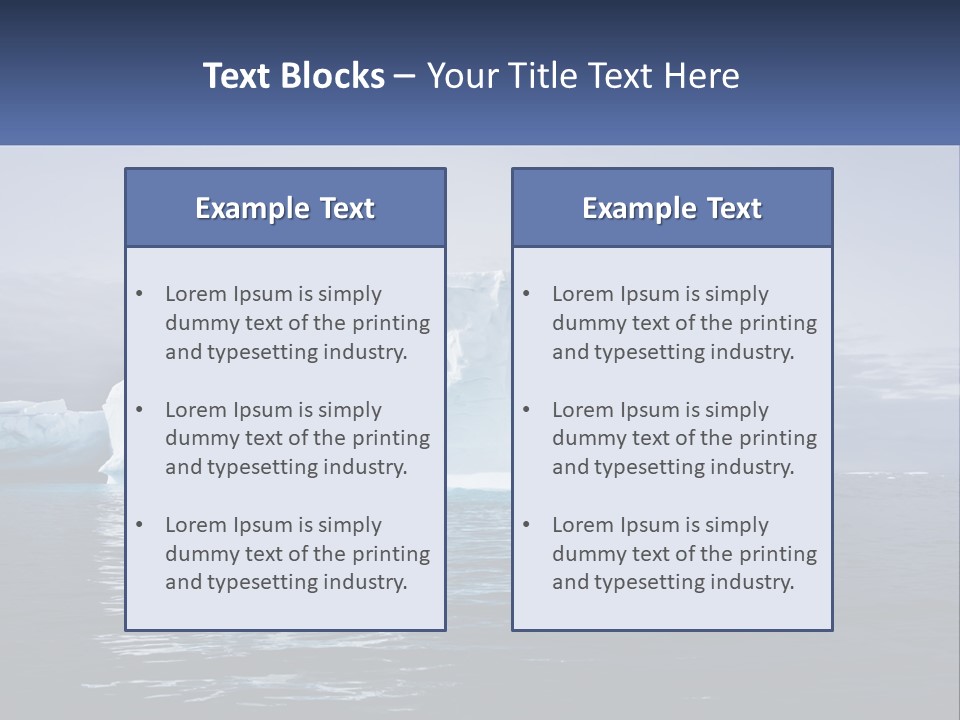 The Glut Of Ice Drifts By Sea PowerPoint Template