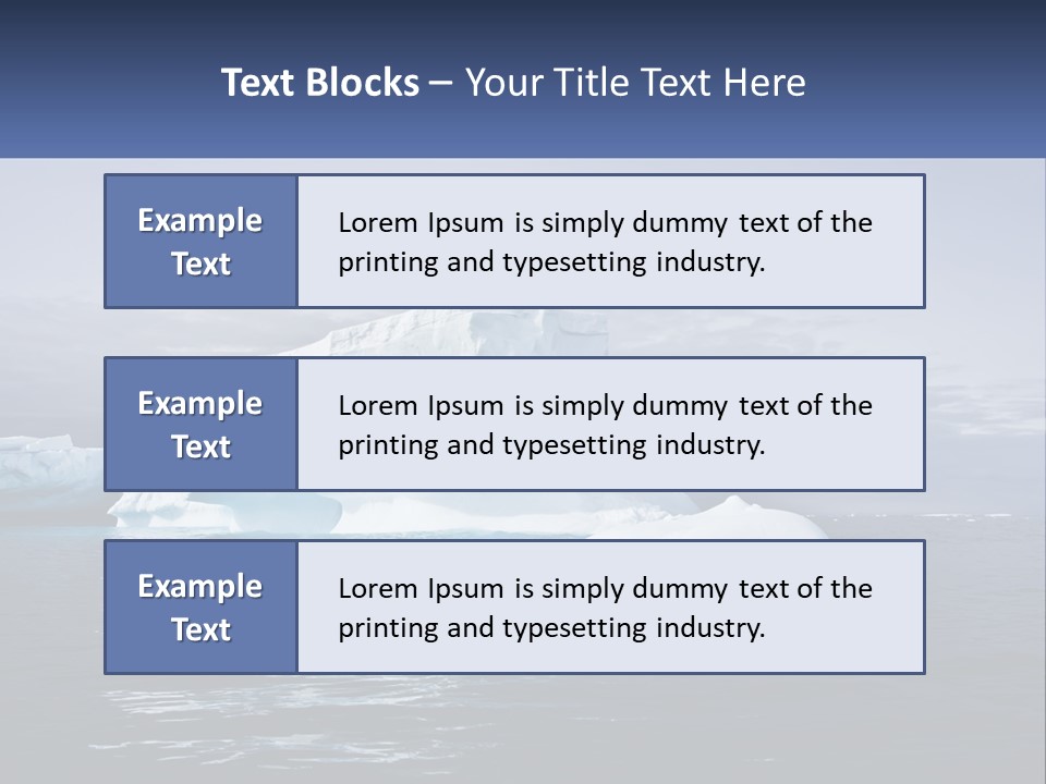 The Glut Of Ice Drifts By Sea PowerPoint Template
