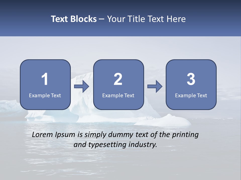 The Glut Of Ice Drifts By Sea PowerPoint Template