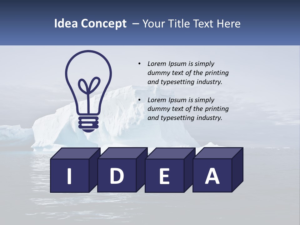 The Glut Of Ice Drifts By Sea PowerPoint Template