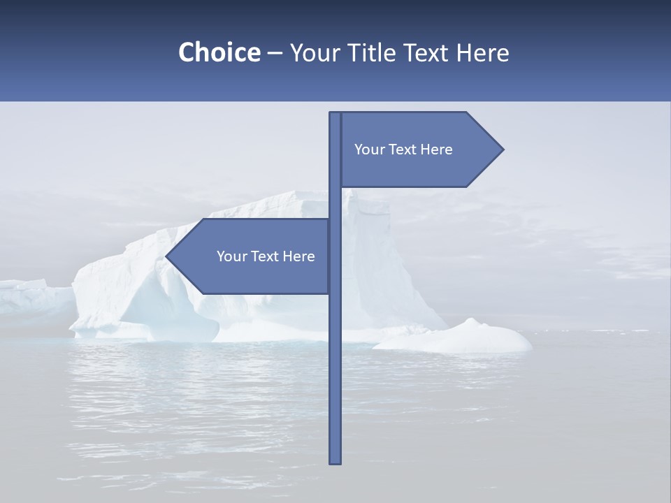 The Glut Of Ice Drifts By Sea PowerPoint Template