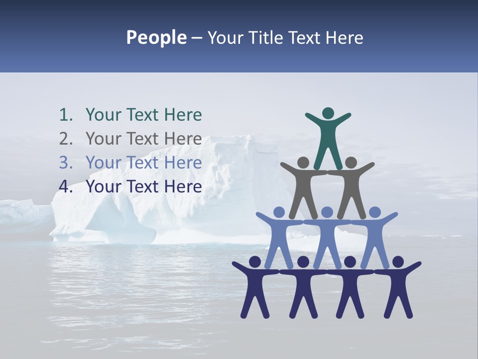 The Glut Of Ice Drifts By Sea PowerPoint Template