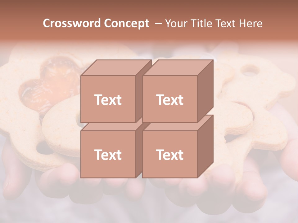 Set Of Cookies In Baby Hands PowerPoint Template