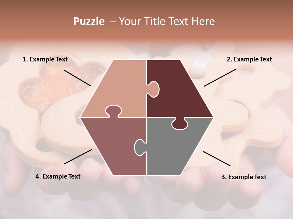 Set Of Cookies In Baby Hands PowerPoint Template