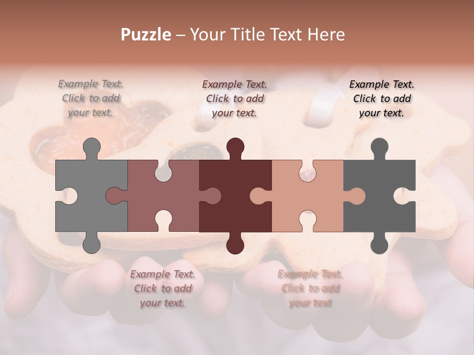 Set Of Cookies In Baby Hands PowerPoint Template